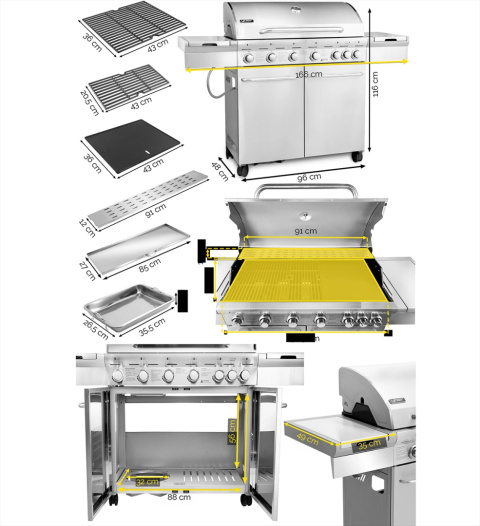 YOER GG02S Gas Grill 6+1 - Yoer.pl YOER GG02S Gas Grill 6+1 - Yoer.pl